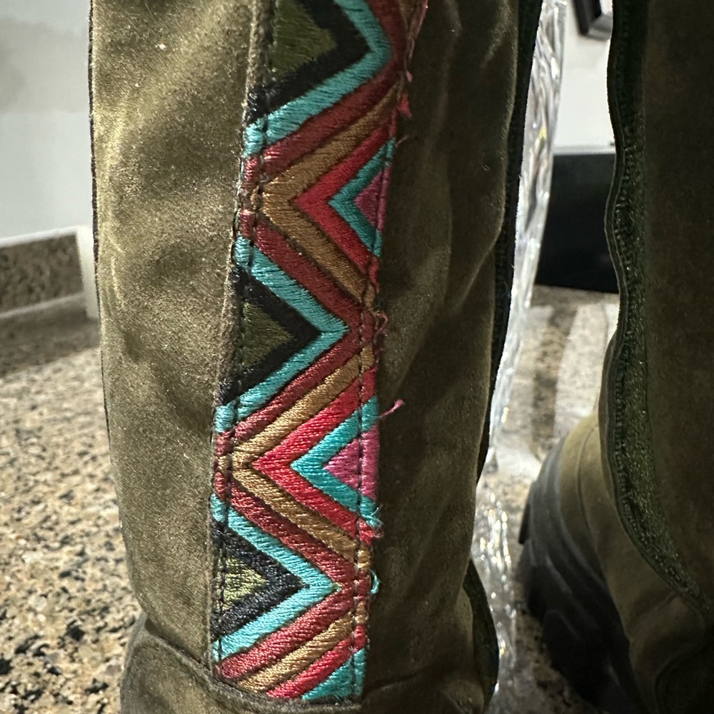FARM Rio Embroidered Olive Boots - Picture 10 of 14